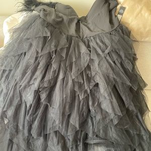 Black feather dress for formal event